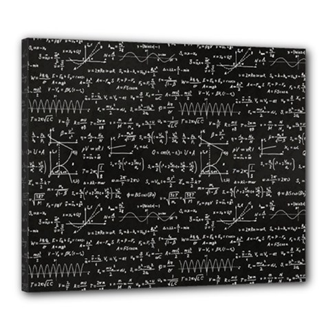 Math Equations Formulas Pattern Canvas 24  X 20  (stretched) by Ravend