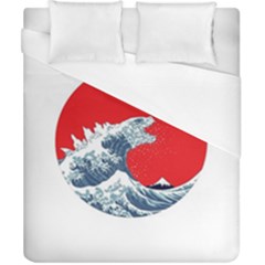 The Great Wave Of Kaiju Duvet Cover (california King Size) by Cendanart