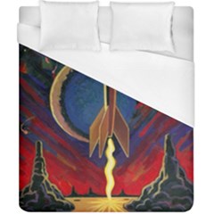 Rocket Painting Duvet Cover (california King Size) by Cendanart