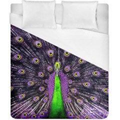 Peacock Bird Color Duvet Cover (california King Size) by Cendanart