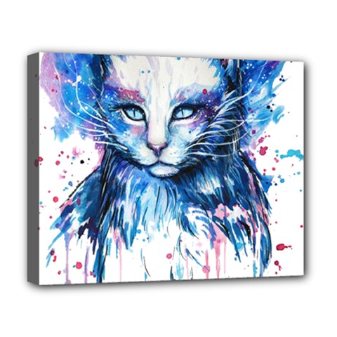 Cat Deluxe Canvas 20  X 16  (stretched) by saad11