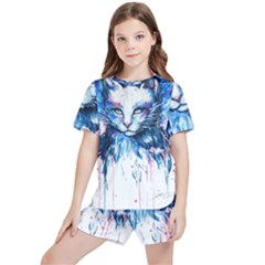 Cat Kids  T-shirt And Sports Shorts Set by saad11