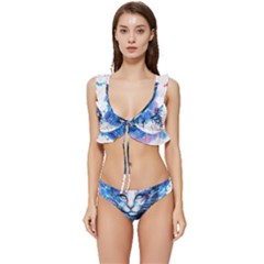 Cat Low Cut Ruffle Edge Bikini Set by saad11