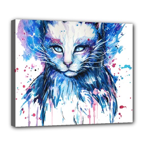 Cat Deluxe Canvas 24  X 20  (stretched) by saad11