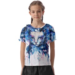 Cat Kids  Frill Chiffon Blouse by saad11