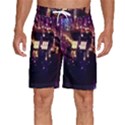 Tardis Regeneration Art Doctor Who Paint Purple Sci Fi Space Star Time Machine Men s Beach Shorts View1