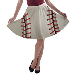 Baseball A-line Skater Skirt by Ket1n9