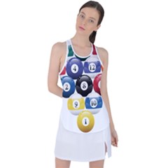 Racked Billiard Pool Balls Racer Back Mesh Tank Top by Ket1n9