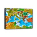 World Map Mini Canvas 7  x 5  (Stretched) View1