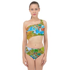 World Map Spliced Up Two Piece Swimsuit by Ket1n9