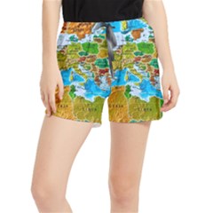 World Map Women s Runner Shorts by Ket1n9