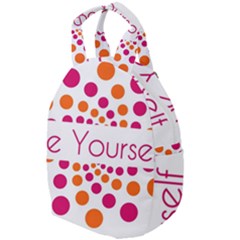 Be Yourself Pink Orange Dots Circular Travel Backpack by Ket1n9