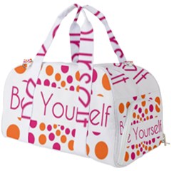 Be Yourself Pink Orange Dots Circular Burner Gym Duffel Bag by Ket1n9