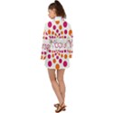 Be Yourself Pink Orange Dots Circular Long Sleeve Kimono View2