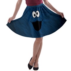 Funny Face A-line Skater Skirt by Ket1n9