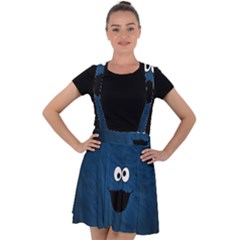 Funny Face Velvet Suspender Skater Skirt by Ket1n9