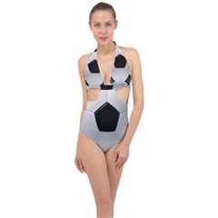 Soccer Ball Halter Front Plunge Swimsuit by Ket1n9