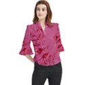 Pink Circuit Pattern Loose Horn Sleeve Chiffon Blouse View1