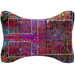 Technology Circuit Board Layout Pattern Seat Head Rest Cushion by Ket1n9