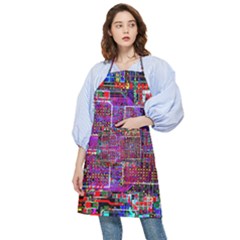 Technology Circuit Board Layout Pattern Pocket Apron by Ket1n9