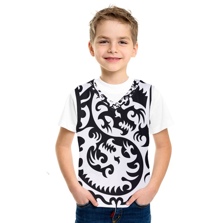 Ying Yang Tattoo Kids  Basketball Tank Top