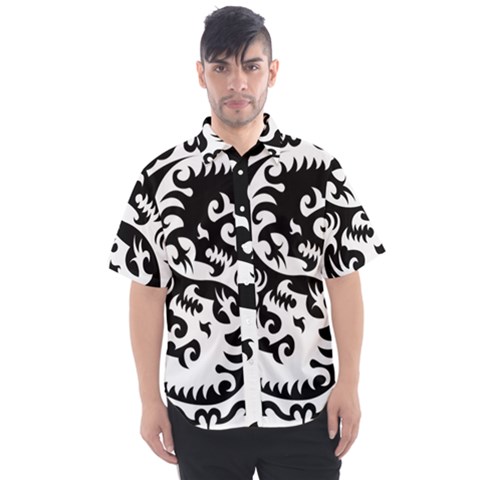 Ying Yang Tattoo Men s Short Sleeve Shirt by Ket1n9