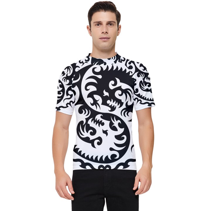 Ying Yang Tattoo Men s Short Sleeve Rash Guard