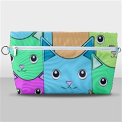 Cat Animals Cartoon Pattern Handbag Organizer by Cendanart