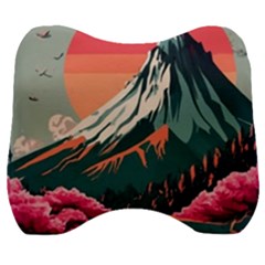 Mountain Landscape Sky Fuji Nature Velour Head Support Cushion by Cendanart