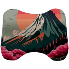 Mountain Landscape Sky Fuji Nature Head Support Cushion by Cendanart