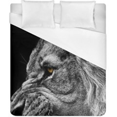 Angry Male Lion Roar Wild Animal Duvet Cover (california King Size) by Cendanart