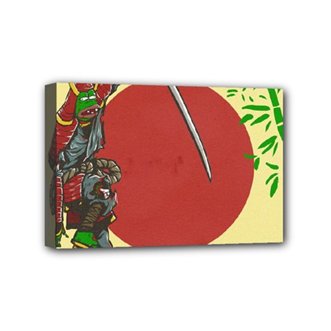 Meme Samurai Artwork Japaneses Mini Canvas 6  X 4  (stretched) by Cendanart