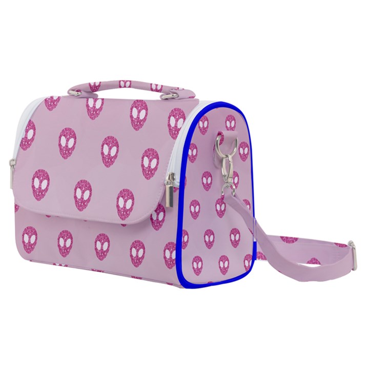 Alien Pattern Pink Satchel Shoulder Bag