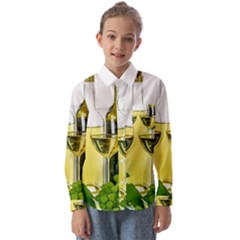 White Wine Red Wine The Bottle Kids  Long Sleeve Shirt by Ket1n9