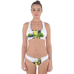 White Wine Red Wine The Bottle Cross Back Hipster Bikini Set by Ket1n9