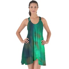 Northern-lights-plasma-sky Show Some Back Chiffon Dress by Ket1n9