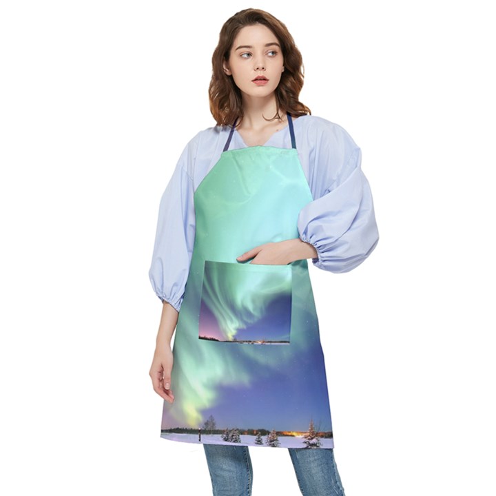 Aurora Borealis Alaska Space Pocket Apron