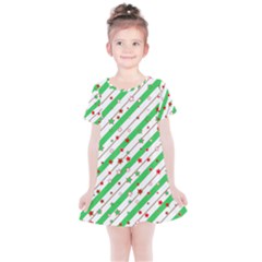 Christmas Paper Stars Pattern Texture Background Colorful Colors Seamless Kids  Simple Cotton Dress by Ket1n9