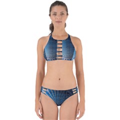 Data Computer Internet Online Perfectly Cut Out Bikini Set by Ket1n9