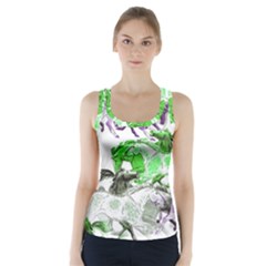 Horse Horses Animal World Green Racer Back Sports Top by Ket1n9