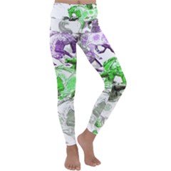 Horse Horses Animal World Green Kids  Lightweight Velour Classic Yoga Leggings by Ket1n9