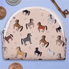 Horses For Courses Pattern Horseshoe Style Canvas Pouch by Ket1n9