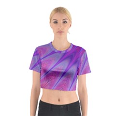 Purple Star Sun Sunshine Fractal Cotton Crop Top by Ket1n9