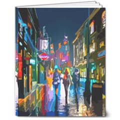 Abstract Vibrant Colour Cityscape 8  X 10  Softcover Notebook by Ket1n9