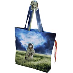 Astronaut Drawstring Tote Bag by Ket1n9