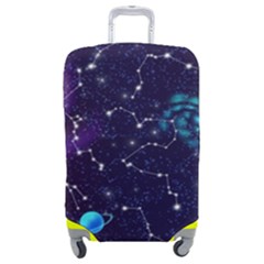 Realistic Night Sky Poster With Constellations Luggage Cover (medium) by Ket1n9