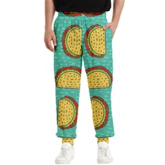 Taco Drawing Background Mexican Fast Food Pattern Men s Elastic Waist Pants by Ket1n9