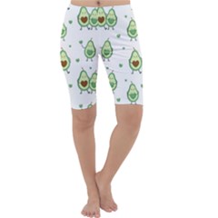 Cute Seamless Pattern With Avocado Lovers Cropped Leggings  by Ket1n9