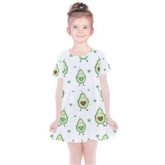 Cute Seamless Pattern With Avocado Lovers Kids  Simple Cotton Dress by Ket1n9