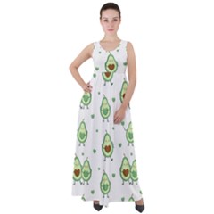 Cute Seamless Pattern With Avocado Lovers Empire Waist Velour Maxi Dress by Ket1n9